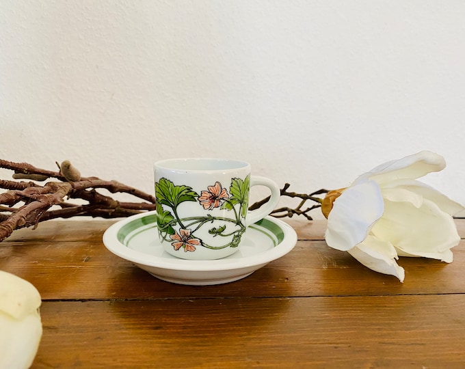 Midsommar IKEA Vintage, Coffee Cup & Saucer, Marguerite Walfridson - 1970s Sweden