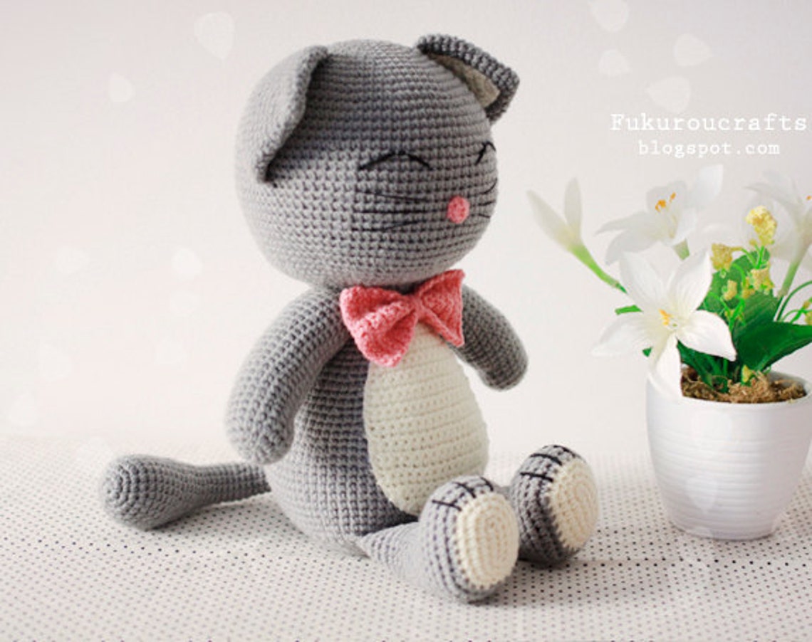 Pattern Crochet Cat Doll Etsy