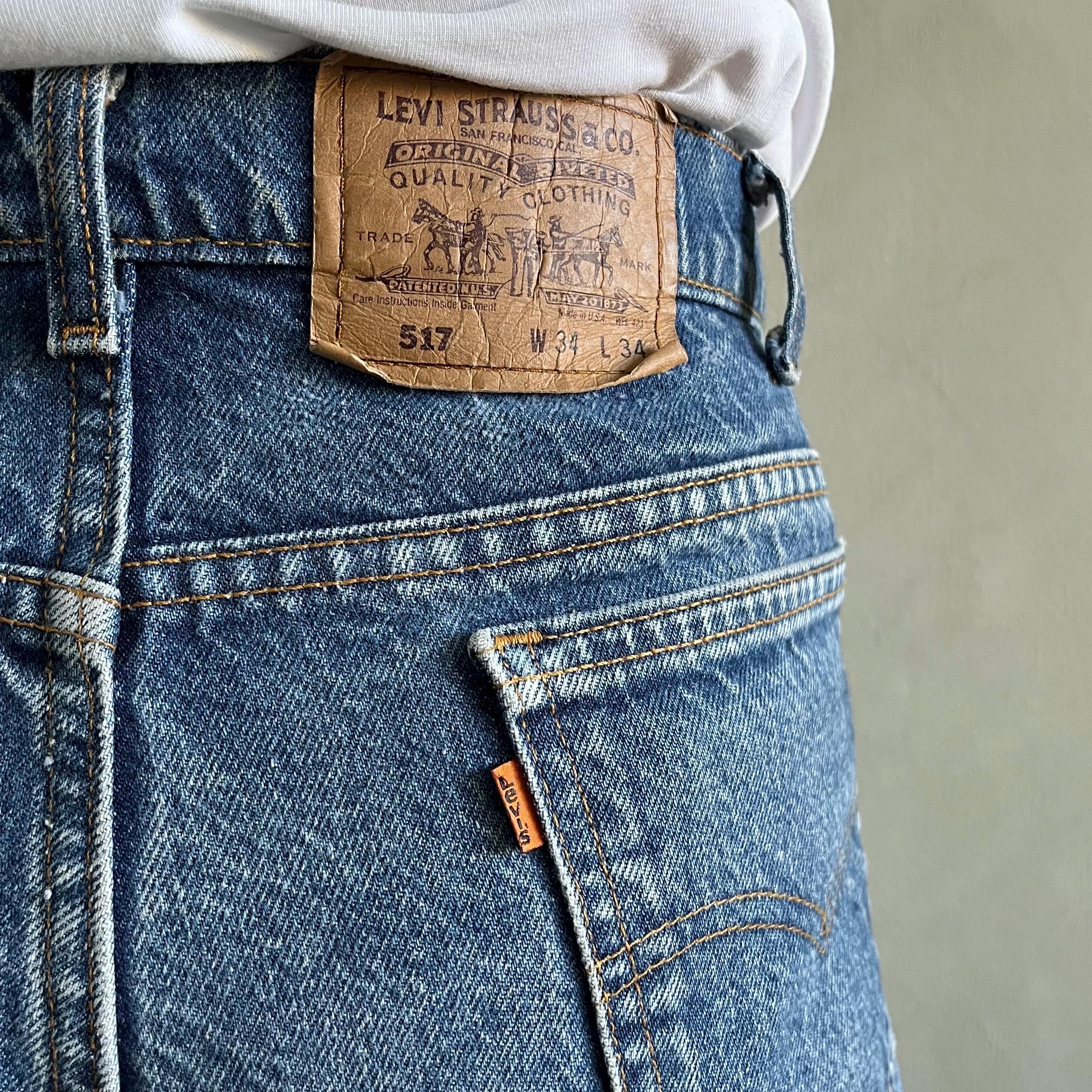 70s 517 Orange Tab Levis - Etsy