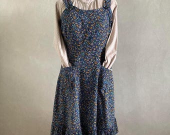 1970’s Multi Coloured Novelty Print Cotton Apron Dress
