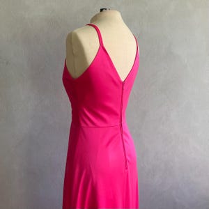 Vintage Hot Pink Formal Dress |  Evening Dress | Special Occasion Maxi Dress | Size: XS