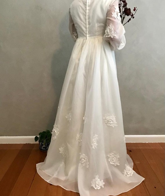 1960's Regency Wedding Dress - image 5