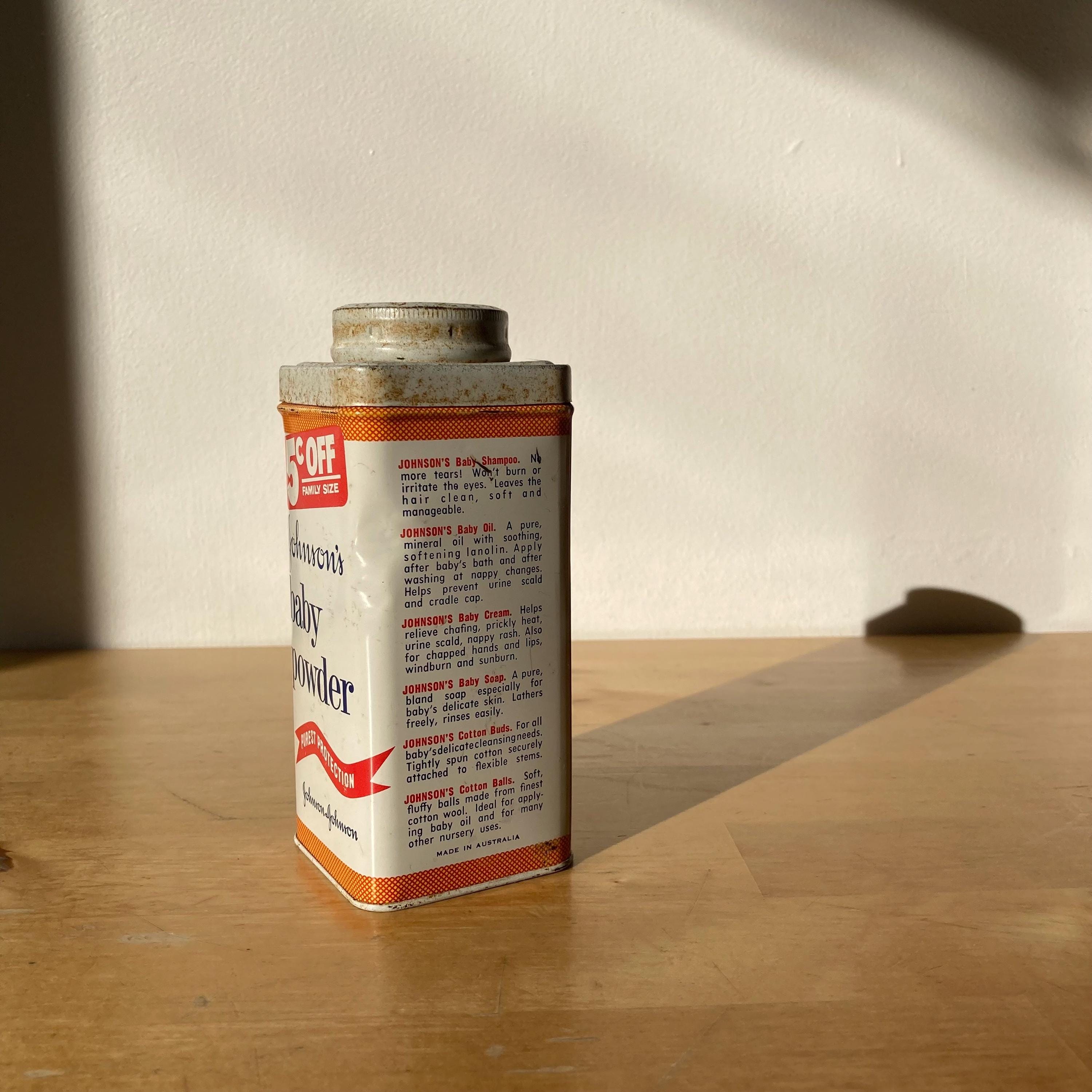 【フランスヴィンテージ】アルミ製のベビーパウダー缶 ヴィンテージの「ジョンソンズ ベビーパウダー」缶 - Etsy 日本
