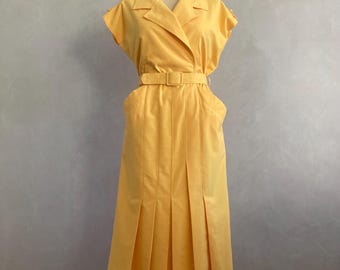 1980’s ‘KATIES’ Sunflower Yellow Shirt Dress