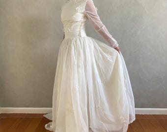 Vestido de novia vintage de los años 50