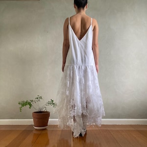 Romantic’1980’s does 1920’s’ White Lace Flapper Dress | Vintage Lace Party Dress | Size: XS - S