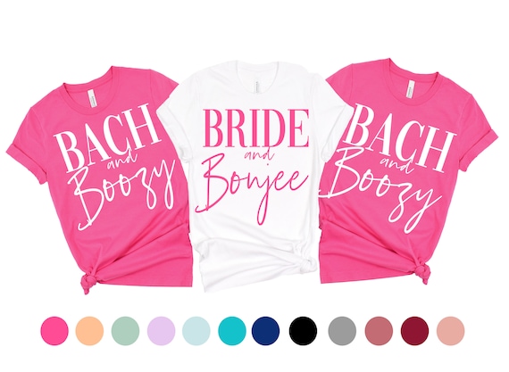 bride and Boujee shirt, Bach and boozy shirt, Funny Bachelorette Party Shirt, Party Favor, Bach and boujee, matching Bachelorette tshirt