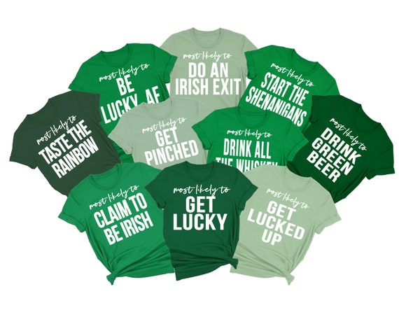Lucky Af Funny St. Patrick's Day Vintage Green T-Shirt Lucky Af Funny St. Patrick's Day Vintage Green T-Shirt