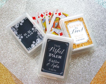 SET of 10 Custom Playing Card Wedding Favor Personalized Playing Cards - Personalized Wedding Favor Ideas