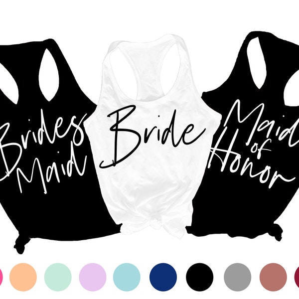 black bridesmaid shirts, getting ready shirts, bachelorette party shirts, bridal party shirts, bridesmaid tank top, bridesmaid proposal