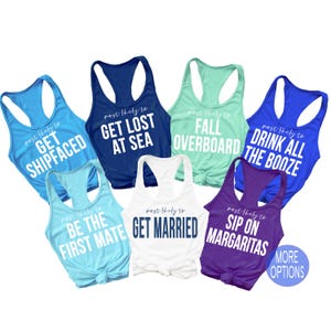 Boat Bachelorette Party Shirts, Most Likely To Bachelorette, Most Likely To Shirt, Nautical Party Shirt, Bach Tank Tops, Funny Bachelorette