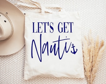 Nautical Bachelorette Favor, Lets Get Nauti Bag, Nautical Bachelorette Party Favor, Bachelorette Gift Bag, Boat Bachelorette Party Favor