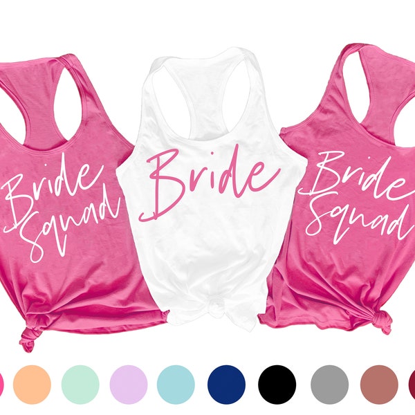 Bride Squad Shirts, Bachelorette Party Favor, Pink Bachelorette Shirt, Bachelorette Tank Tops, Bachelorette Party Shirt, Bachelorette Favor