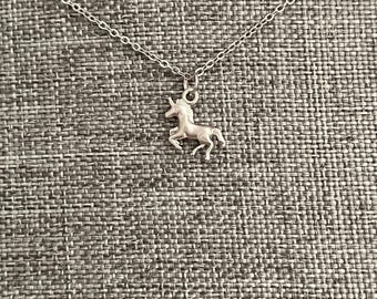 Collana Con Ciondolo Unicorno Origami - Placcata Oro Rosa 18K - Gioiello In Acciaio Inox Con Catena 41,9 Cm + 3,8 Cm - 6