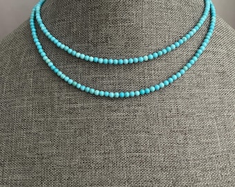 Collier Pendentif Adastra - Perles Turquoise Et Eau Douce - Argent 925 - Luxe