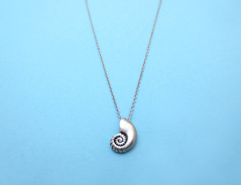 Seashell necklace, Ariel voice necklace, Conch necklace, Shell necklace, Silver necklace, Gift for her, Gift for him, Gift for daughter image 2