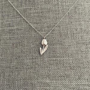 Baby Tulip Necklace, Cute Flower Pendant Necklace for Women and Girls, Tulip Jewelry for a Gift