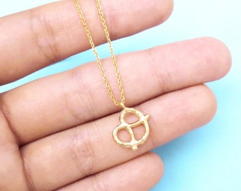 Collier de bretzel, collier d’or, collier d’argent, collier de casse-croûte, collier de Dainty, cadeau de femmes, cadeau d’anniversaire, cadeau d’anniversaire