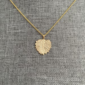 Gold Plated Leaf Pendant Necklace - Nature-Inspired Dainty Jewelry for Women - Elegant Botanical Design
