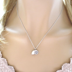 Mermaid necklace, Seashell necklace, Ariel voice necklace, The little mermaid necklace, Conch necklace, Silver necklace, Gift for her