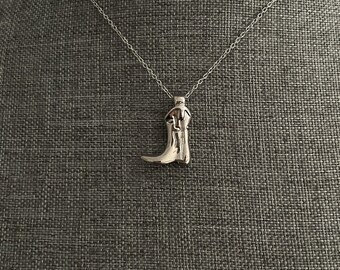 Cowboy Boots necklace, Gold necklace, Silver necklace, Western Cowboy Texas Girl Necklace, Dainty necklace, Women's gift, Birthday gift