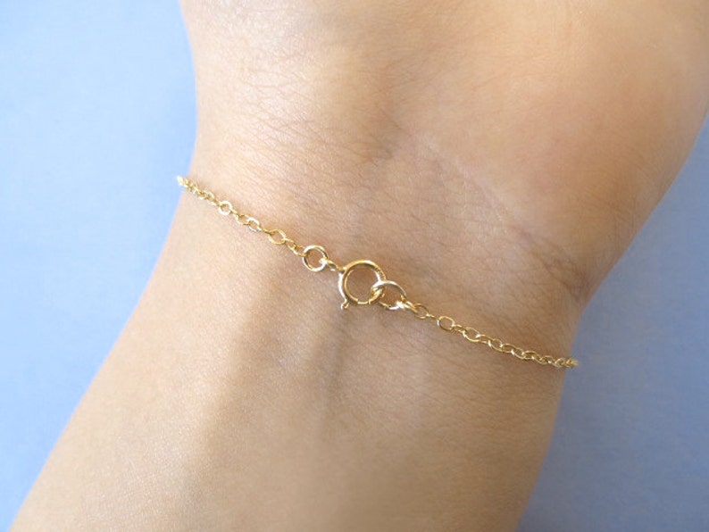 Gold bracelet Gift for sister Minimal dainty bracelet Gift for graduation Valentine/'s day gift Acorn bracelet