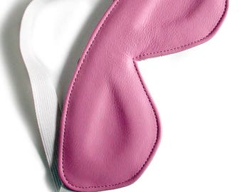 Blindfold - Padded Pink Leather