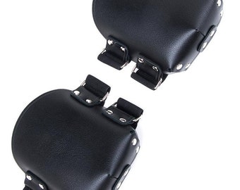 Pet Play - Premium Leather Knee Pads ~  Handmade by The Stockroom