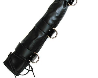 Leather Bondage Opera Gloves