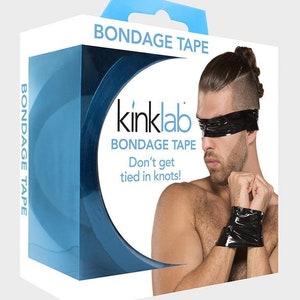 The box packaging for the black Kinklab Bondage Tape is displayed against a blank background.