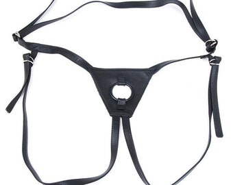 Texas Two-Strap Leather Strap-on Harness