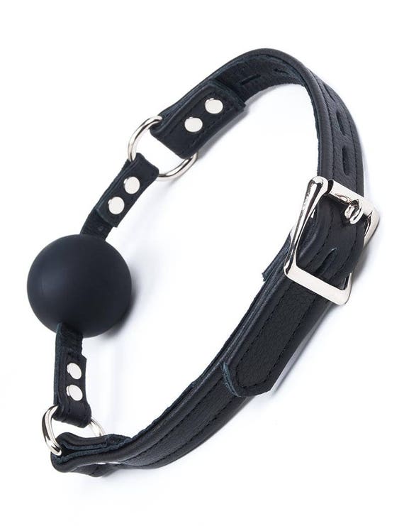 Vêtement Boule Premium Cuir Silicone Bdsm Bâillon PnwONk08X