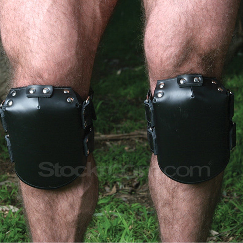 Pet Play Premium Leather Knee Pads Handmade by the Etsy