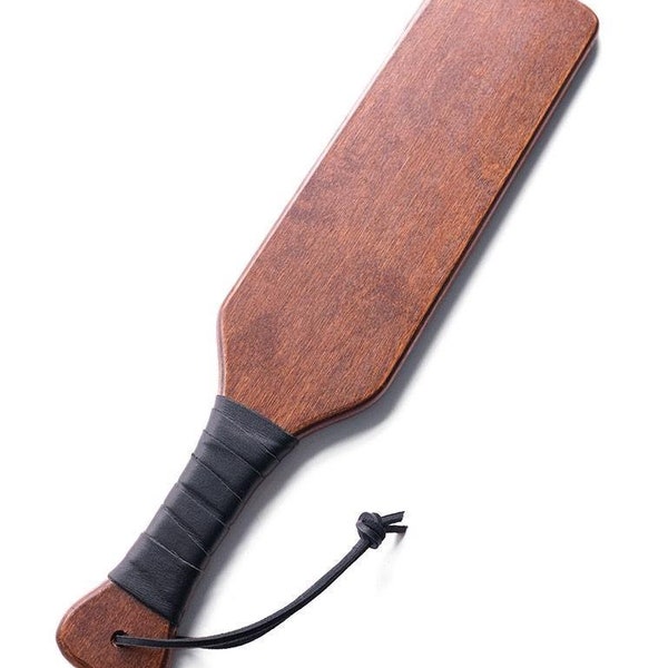 BDSM - Leather Wrapped Wood Spanking Paddle