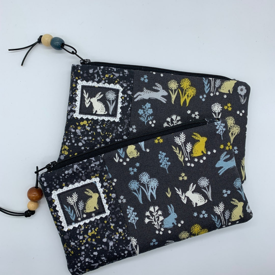 Pouch Bag Rabbit Bunny Zipper Wallet; Rabbit Pouch; Bunny Wallet; Bunny Pouch; Bunny ...