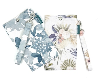 Canvas Cell Phone iPhone bag/iPhone Smartphone Pouch/Cell Phone sleeve with Wristlet,Magnetic Snaps and Inner Pocket/Hand Made in USA