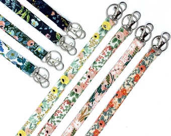 Fabric lanyard/Breakaway Lanyard/ID Badge Lanyard/Lanyard for Teacher /Lanyard for Key/Neck Lanyard/Rifle Paper Co Lanyard/Free ID Case