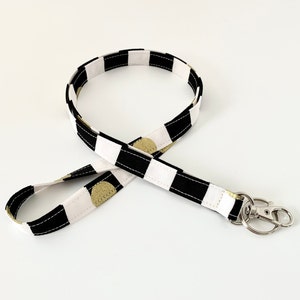 Gold Dot lanyard/Breakaway Lanyard/Fabric Lanyard/Fabric Key Strap/ Teachers lanyard/Name Tag Lanyard/Neck lanyard/Free ID Holder