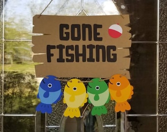 Gone Fishing Door Sign... Big One... Ohfishally One... First Birthday... Baby Boy