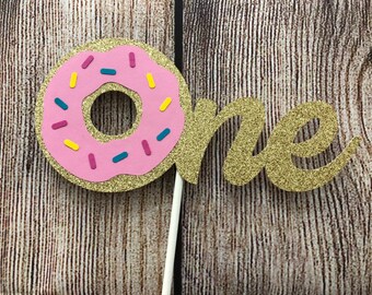 Donut Grow Up Cake Topper... One... Donut Party... First Birthday... DIY Party...