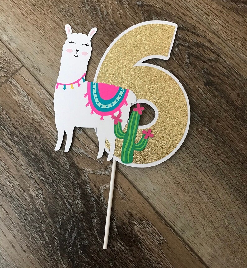Llama Cake Topper&hellip; Llama party&hellip; First Birthday&hellip; Etsy