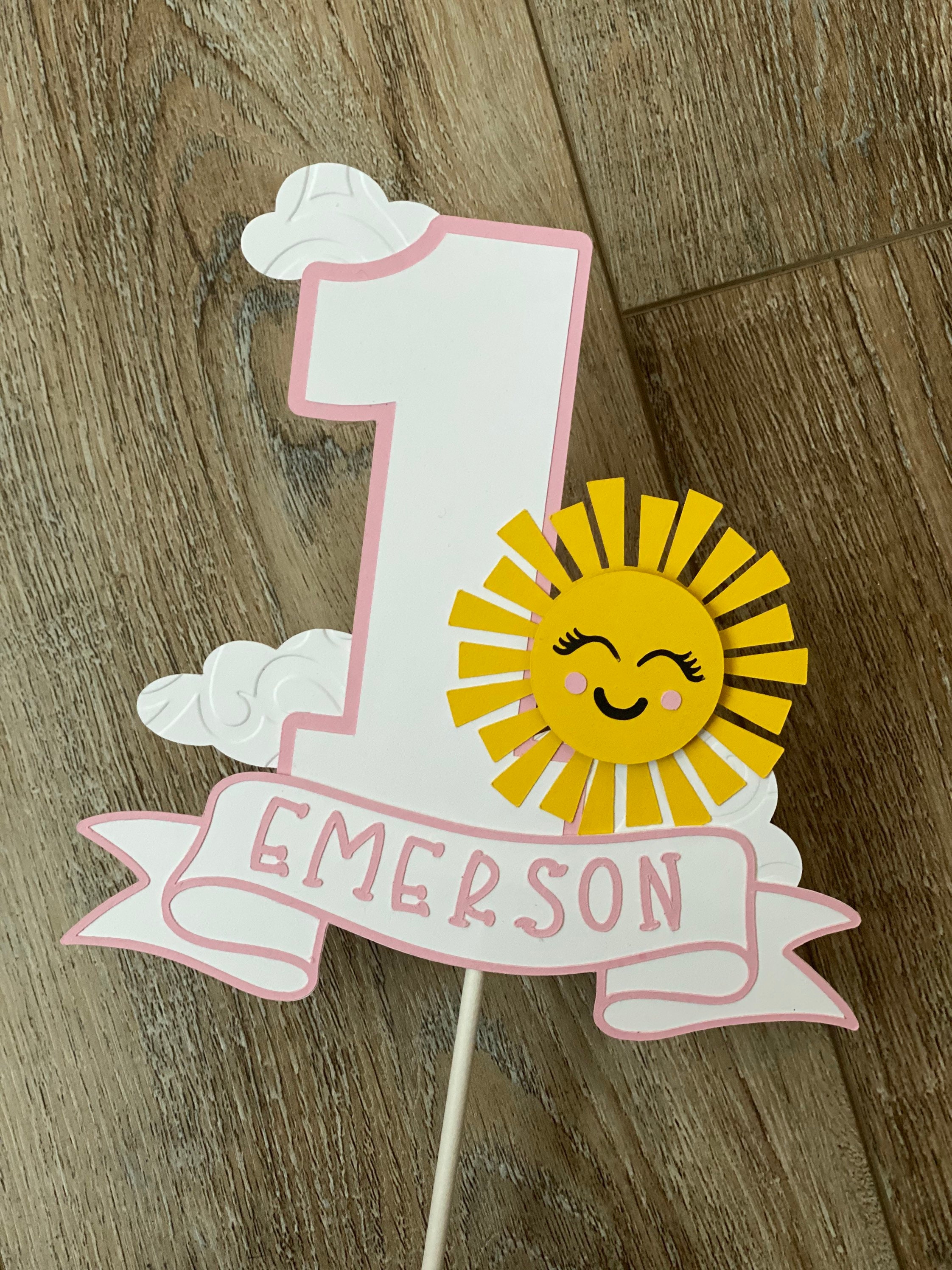 Sunshine Cake Topper... Fiesta de verano... Primer Etsy España