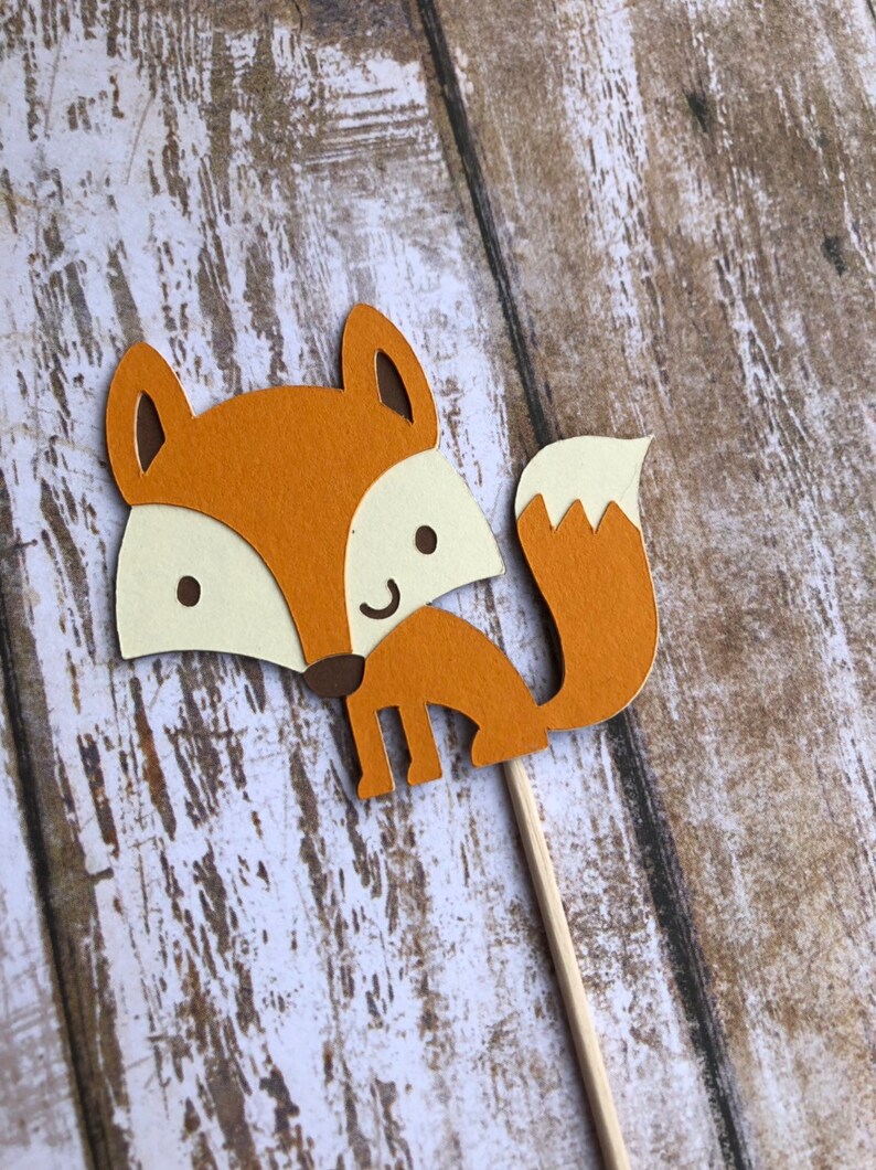 Fox Cupcake Toppers... Baby Shower... Birthday Party... First Etsy