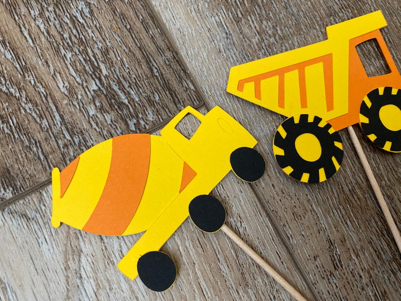 Construction Cupcake Toppers... Baby Shower... Birthday Etsy