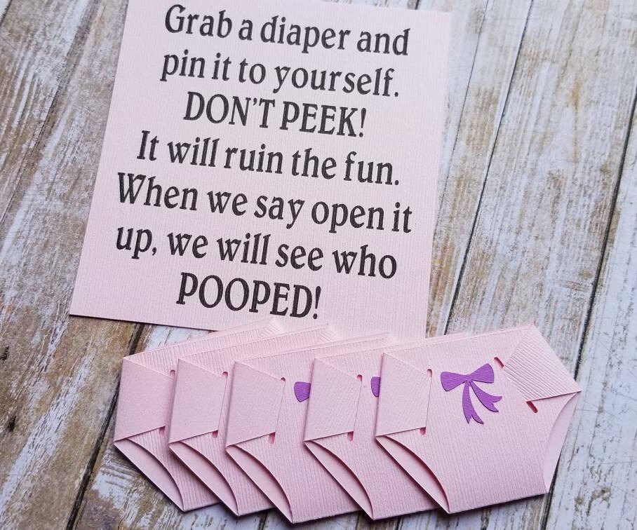 Dirty Diaper Game.... Baby Shower... Poopy diaper... Guest Etsy
