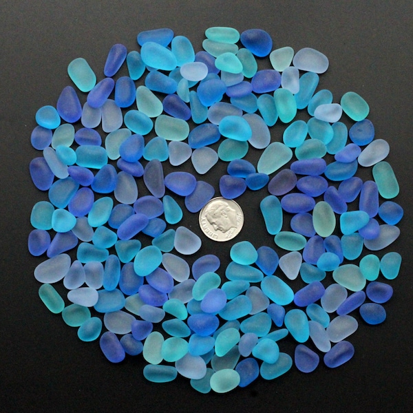 beach sea glass lot bulk wholesale blue cobalt aqua cyan turquoise jewelry use