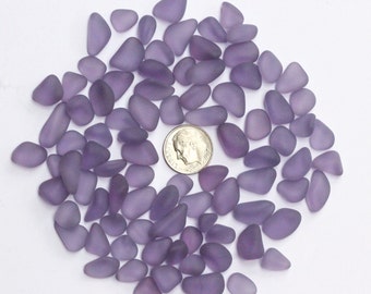 20 pieces beach sea glass lot bulk wholesale purple  12-16mm jewelry use