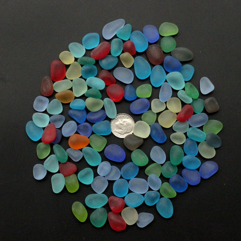 Beach sea glass lot bulk wholesale mixed color red green blue Etsy