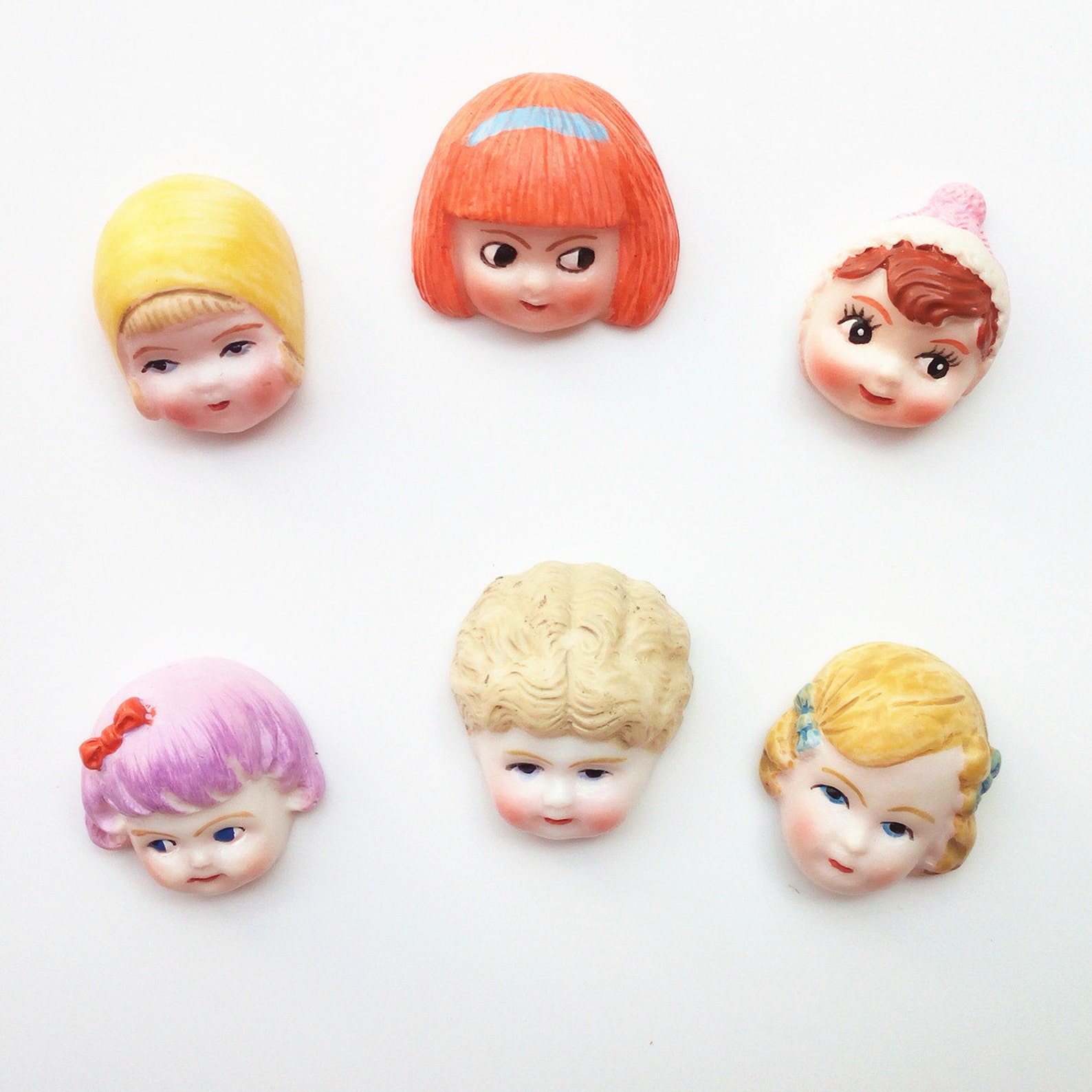 Vintage Doll Face Cabochons Doll Baby Head Cabochons Hand Etsy Australia