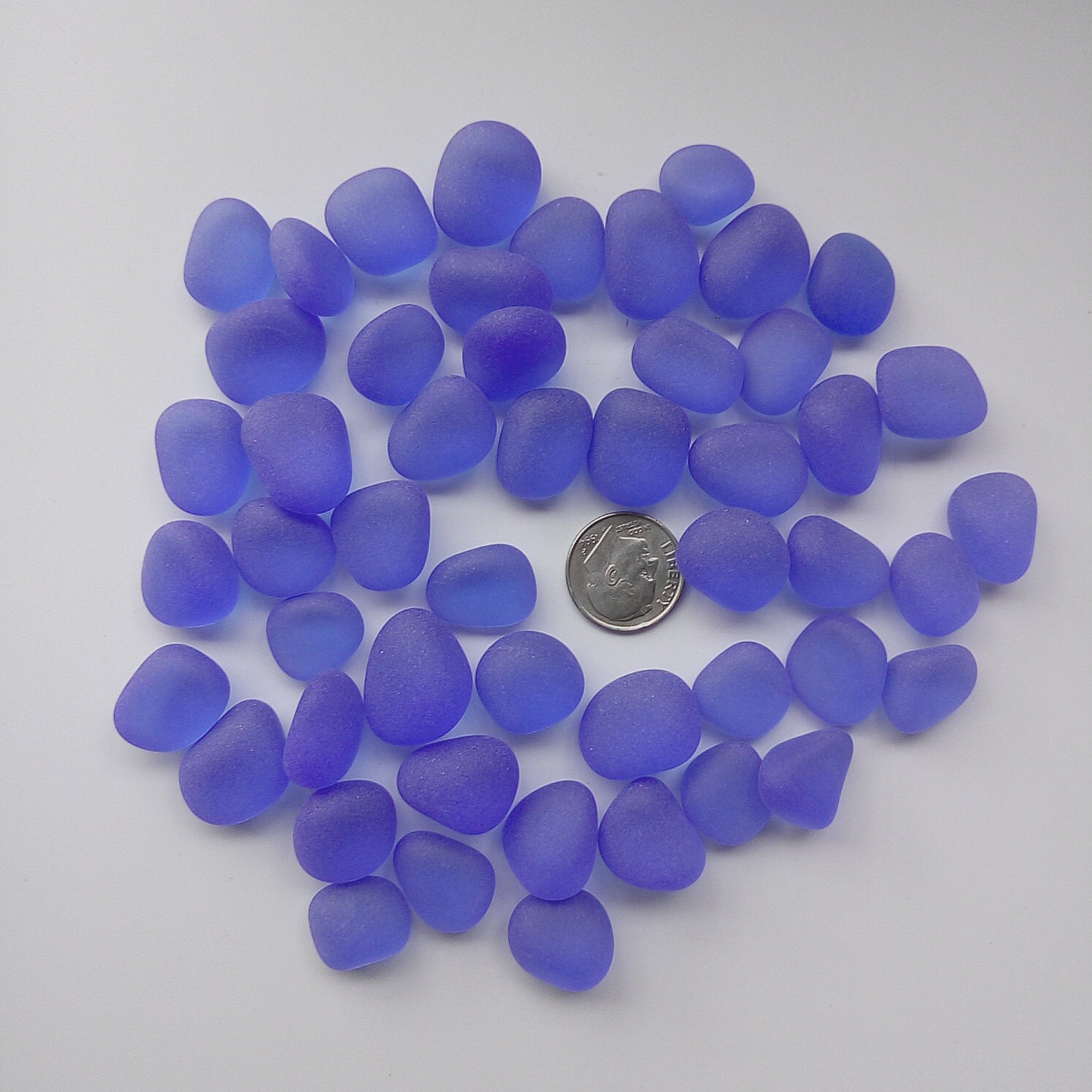 20 pieces big size 16-20mm beach sea glass lot bulk wholesale purple blue jewelry use